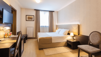 Bright hotel room interior